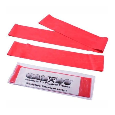 Fabrication Enterprises CanDo Exercise Band Loop Exerciser, 3 Size Set -10", 15", 30"), Red 1440061